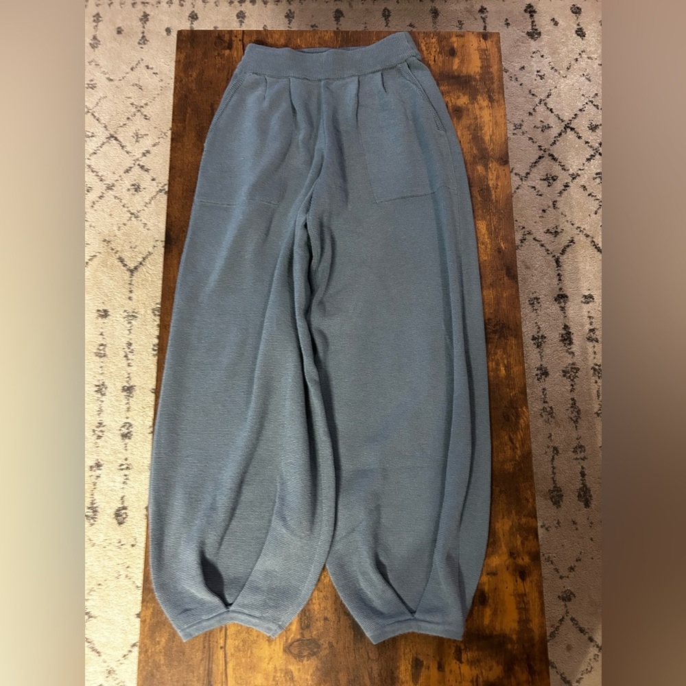 Free People Beach Blue Knit Joggers